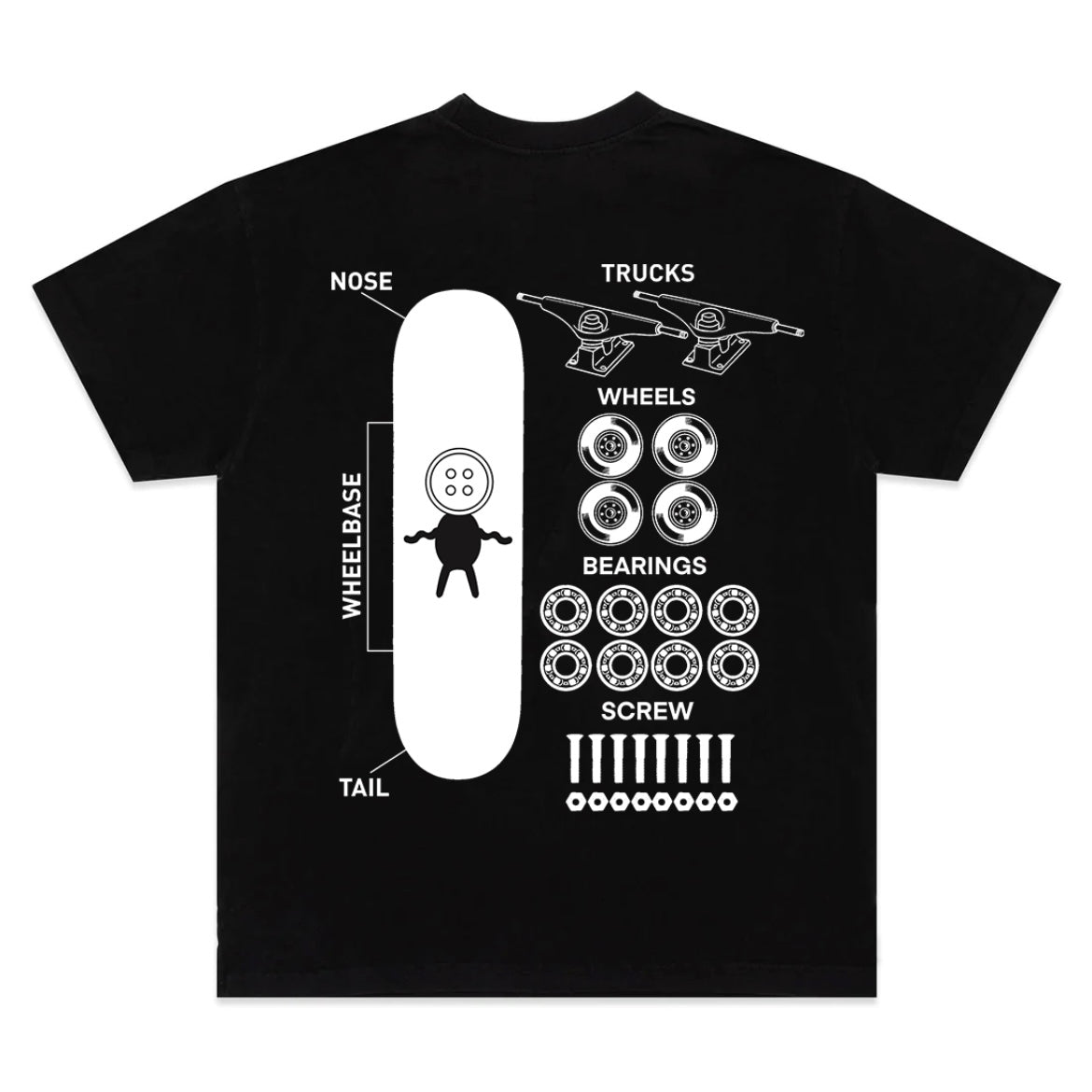 skate tee black