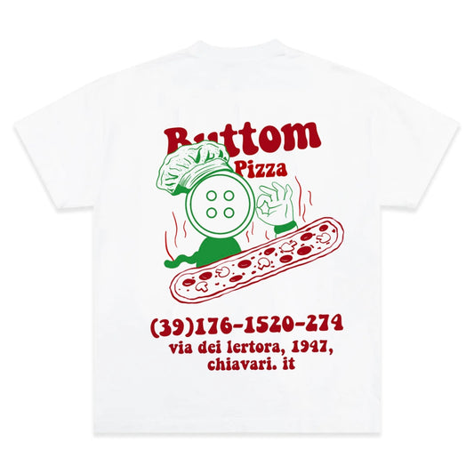 pizza tee white